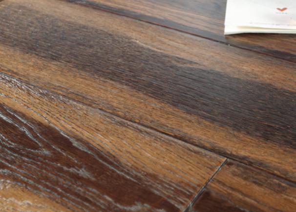 多层实木复合地板 橡木PU01 自然简约仿古手抓 