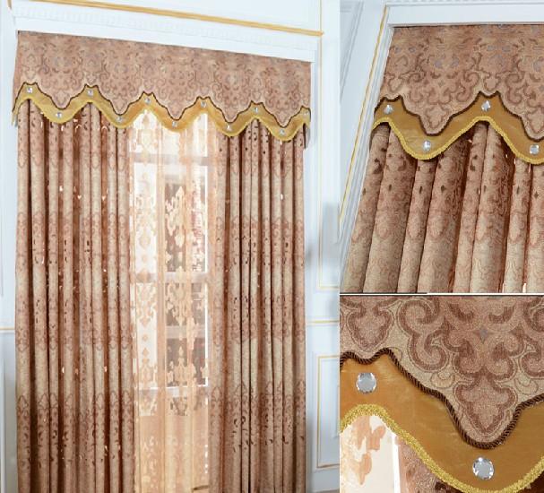 欧式巴洛克高档复古风格高档布艺别墅客厅大气窗帘戴丽