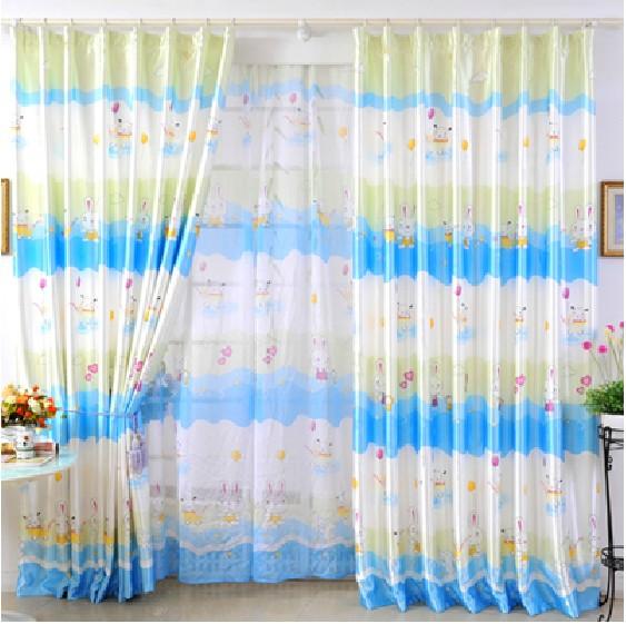 儿童小兔子加厚环保遮光布窗帘遮阳布料卧室/客厅/书