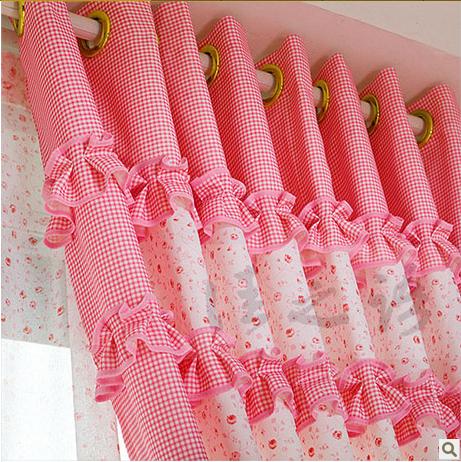 儿童房窗帘韩式最初的梦想成品卧室客厅原点粉色婚庆布