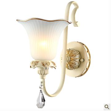 欧式壁灯简约卧室床头过道灯具 铁艺客厅电视墙壁灯饰