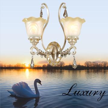 简约双头壁灯 欧式田园墙壁灯饰 过道阳台卧室首选 