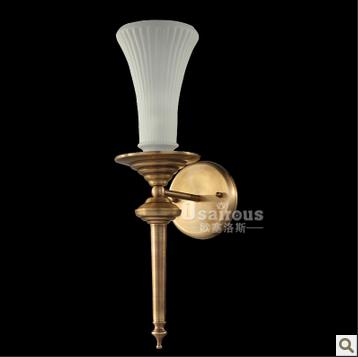 纯铜壁灯 卧室床头客厅墙壁灯饰 欧式复古灯具