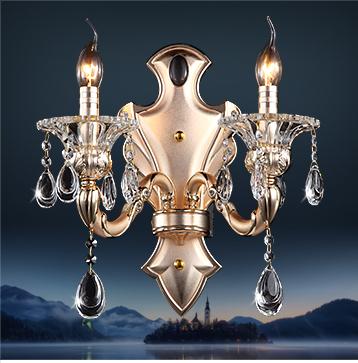 高端锌合金水晶灯 欧式壁灯床头灯 卧室书房客厅推荐