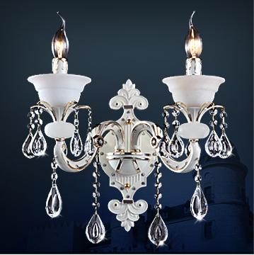 欧式水晶壁灯 高端锌合金云石灯 床头过道必备灯饰