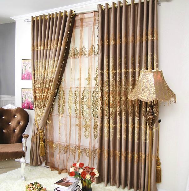 窗帘客厅书房卧室极限奢华高档绣花欧式布料成品唐朝盛