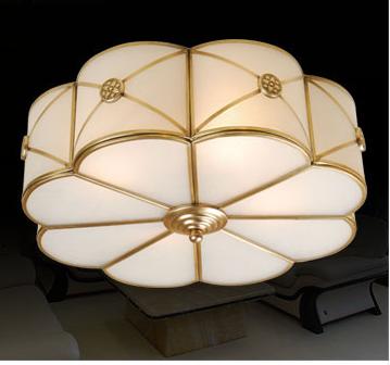 美式铜灯欧式全铜吸顶灯书房客厅卧室灯阳台厨房灯圆