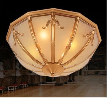 铜灯田园书房灯 欧式卧室灯 现代 简约 全铜吸顶灯