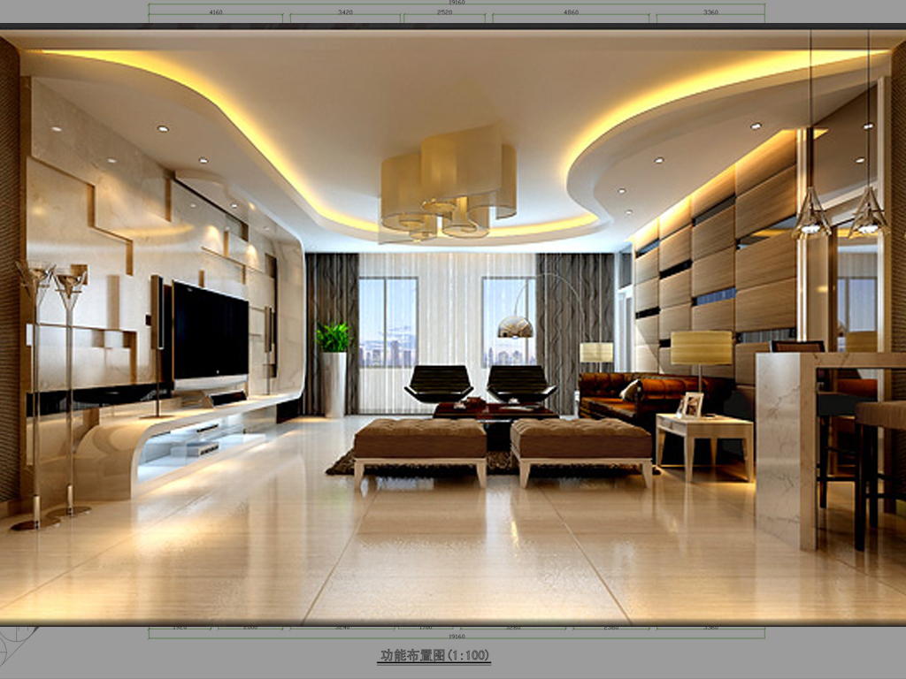 公寓式客厅效果