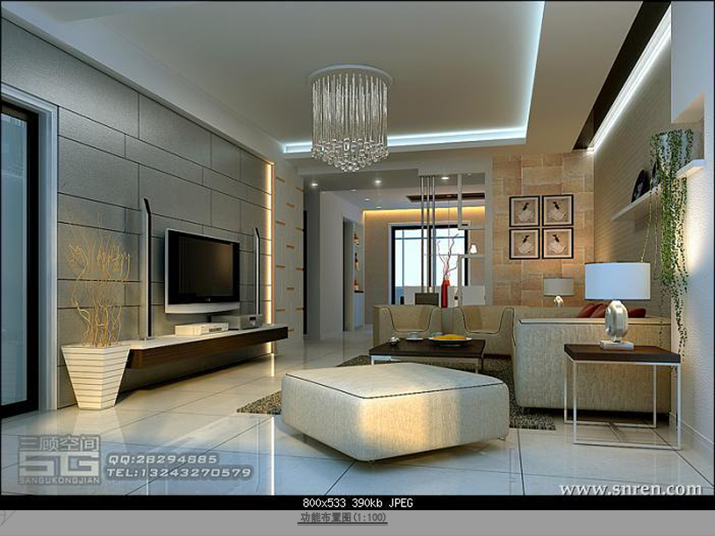 公寓式客厅效果