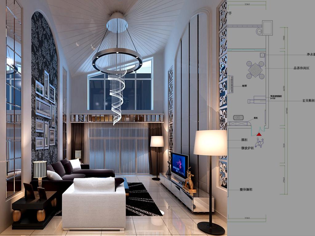别墅客厅效果